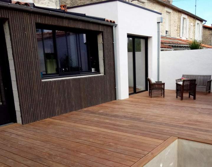 Terrasse en bois, Dompierre-sur-Mer