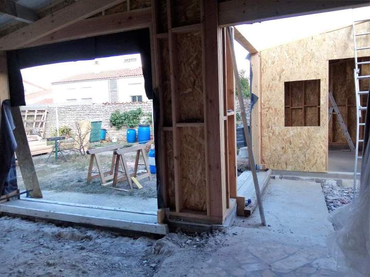 Charpente ossature bois structure apparente La Rochelle