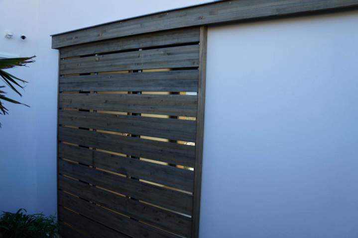 Clôture bois lames inox visibility La Rochelle